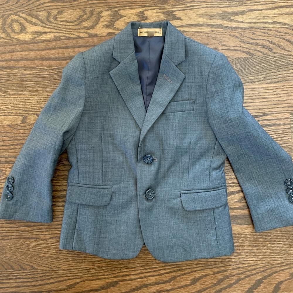 Gray blazer, worn once, clean and good condition.
